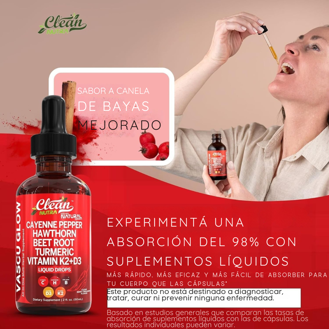 VASCU GLOW - Mejor Circulación y Energía en Gotas